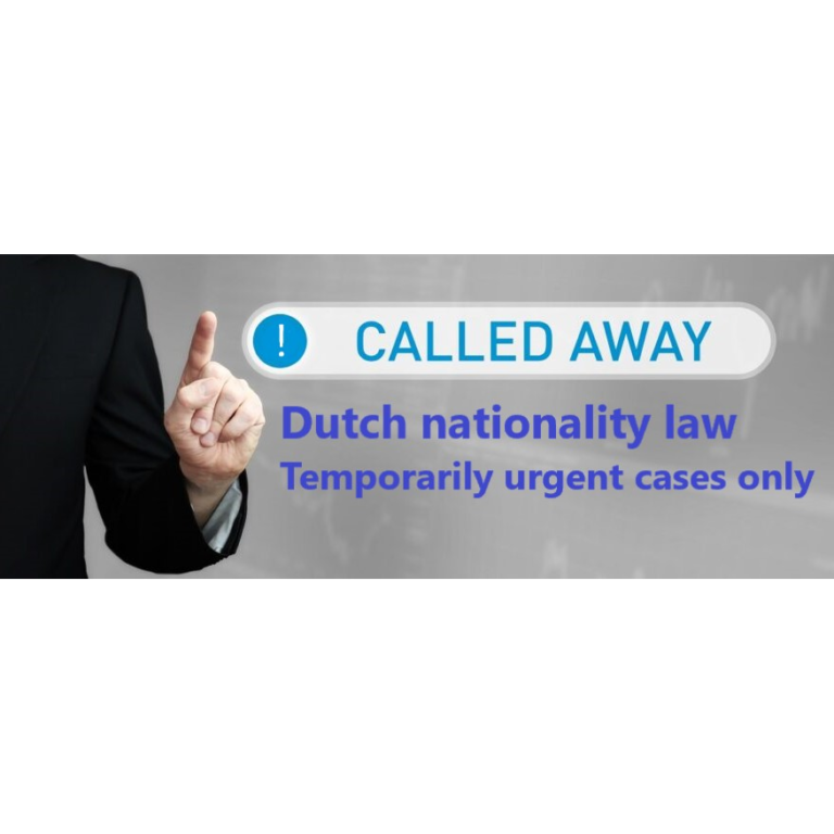 Read more about the article Early January urgent Dutch cases only!